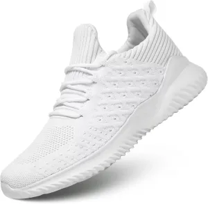Mens Running Shoes Comfortable Walking Sneakers Mesh Lightweight Breathable Tennis Trainers Casual Soft Sole Work Gym