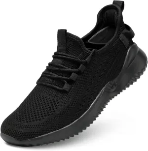 Mens Walking Shoes Running Tennis Sneakers Mesh Lightweight Breathable Trainers Casual Comfortable Soft Sole Work Gym
