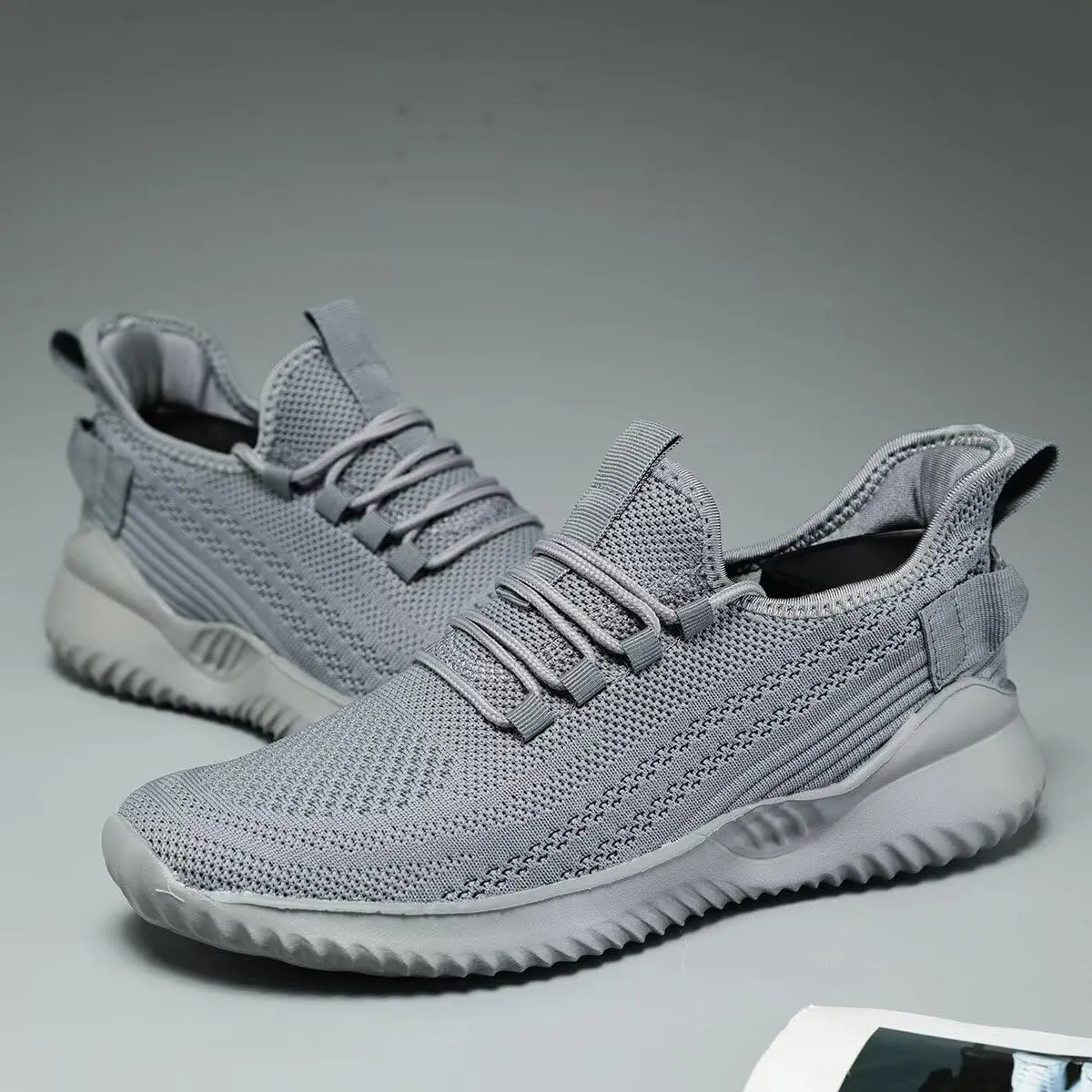 Mens Walking Shoes Running Tennis Sneakers Mesh Lightweight Breathable Trainers Casual Comfortable Soft Sole Work Gym