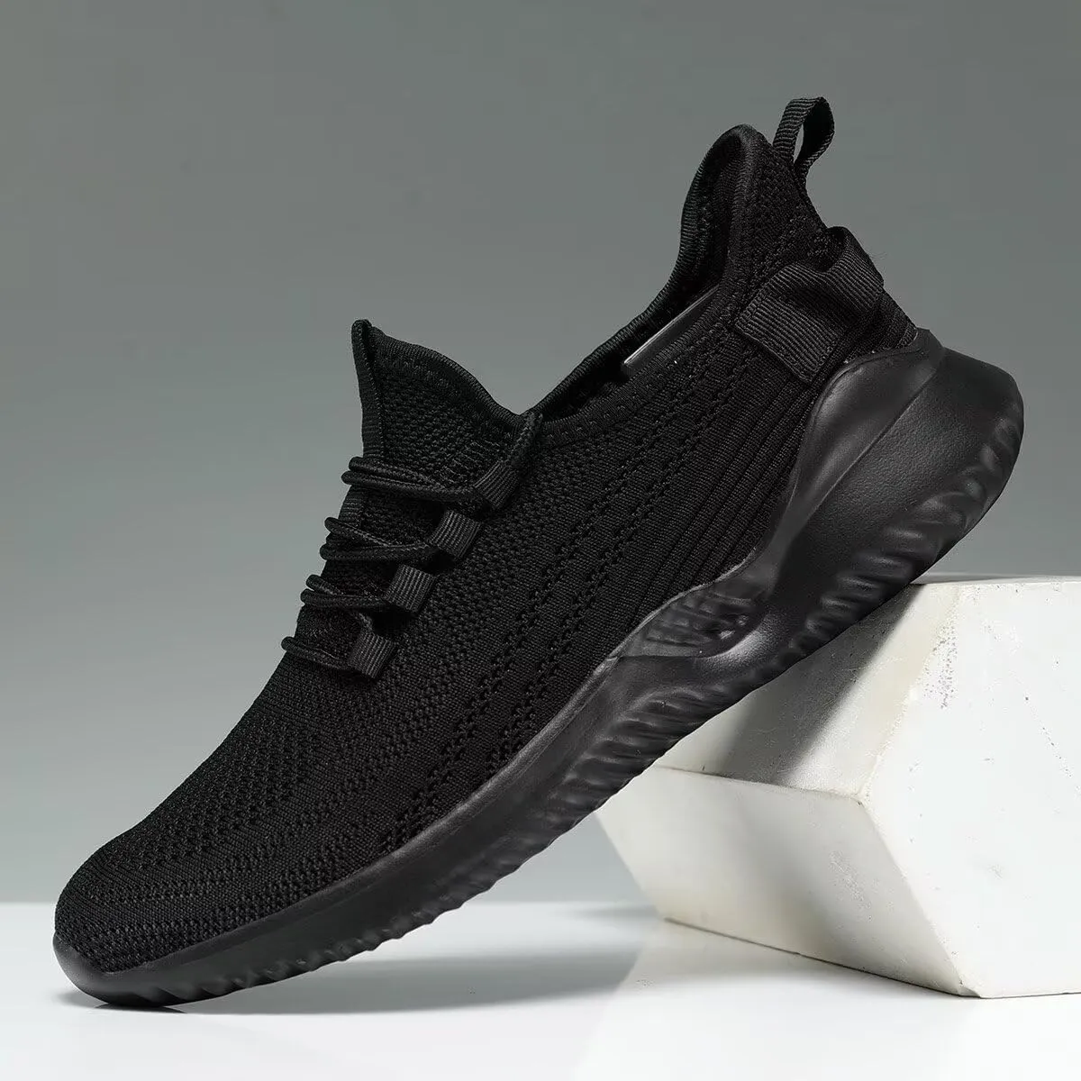 Mens Walking Shoes Running Tennis Sneakers Mesh Lightweight Breathable Trainers Casual Comfortable Soft Sole Work Gym