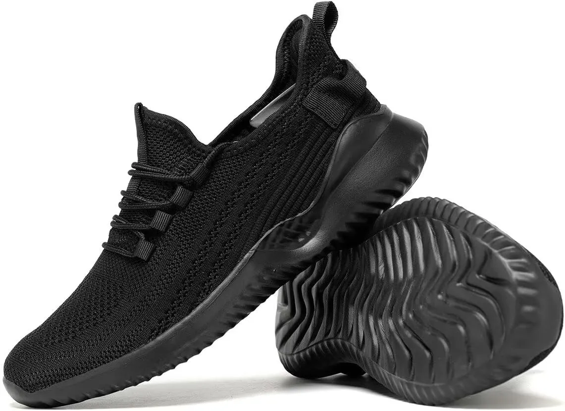 Mens Walking Shoes Running Tennis Sneakers Mesh Lightweight Breathable Trainers Casual Comfortable Soft Sole Work Gym