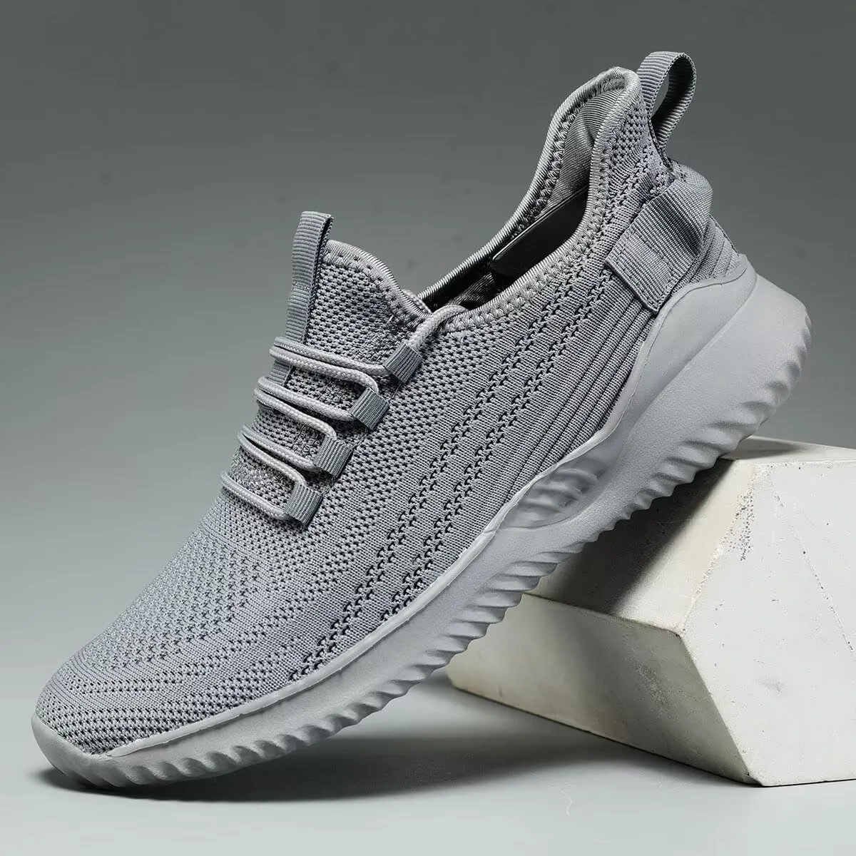 Mens Walking Shoes Running Tennis Sneakers Mesh Lightweight Breathable Trainers Casual Comfortable Soft Sole Work Gym