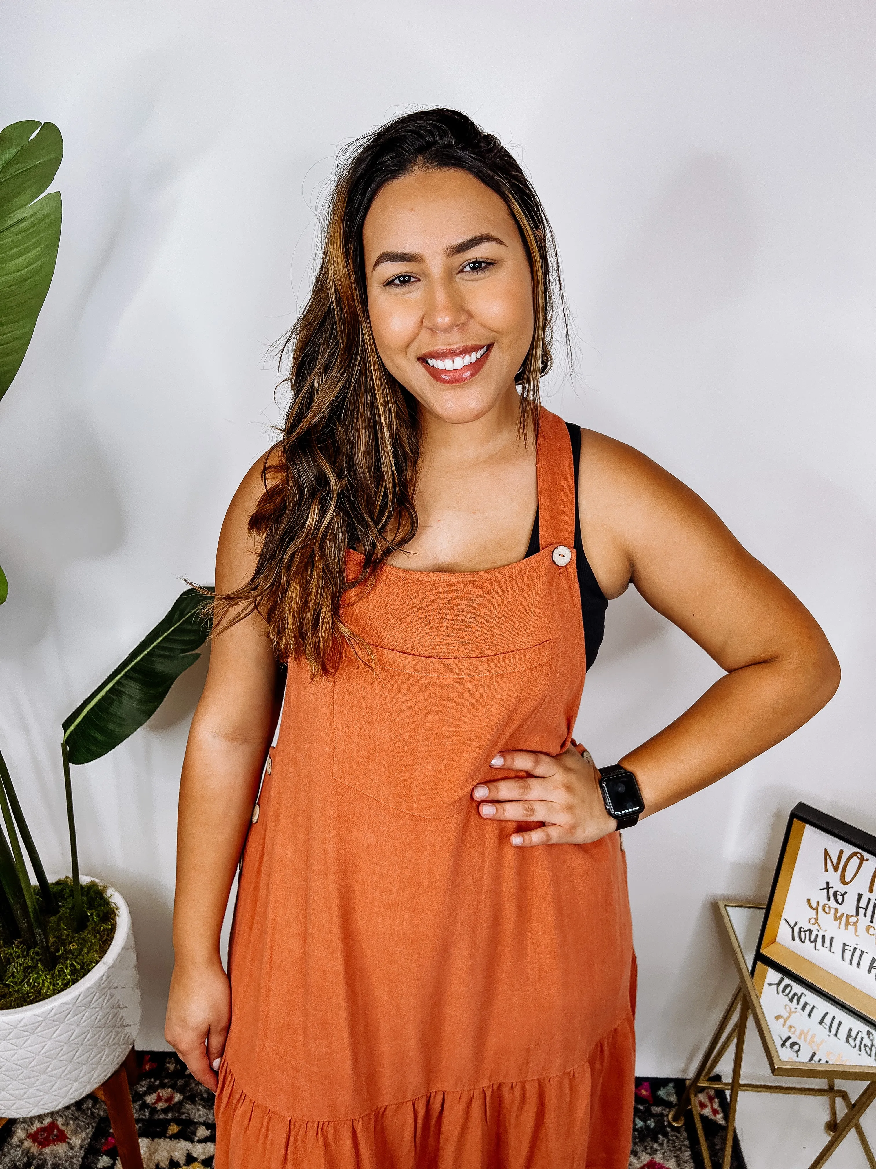 #N345 Modern Woman Overall Dress