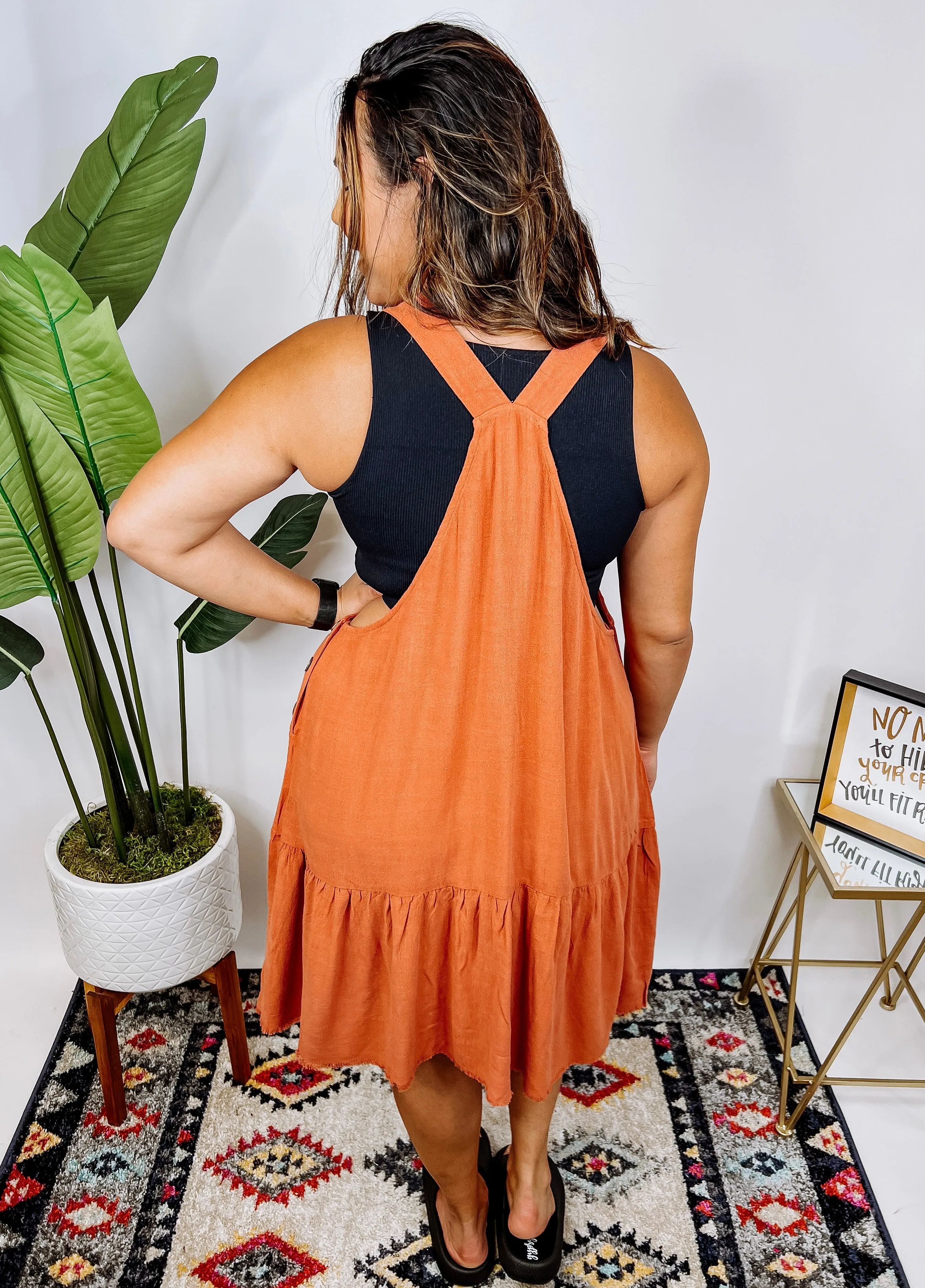 #N345 Modern Woman Overall Dress
