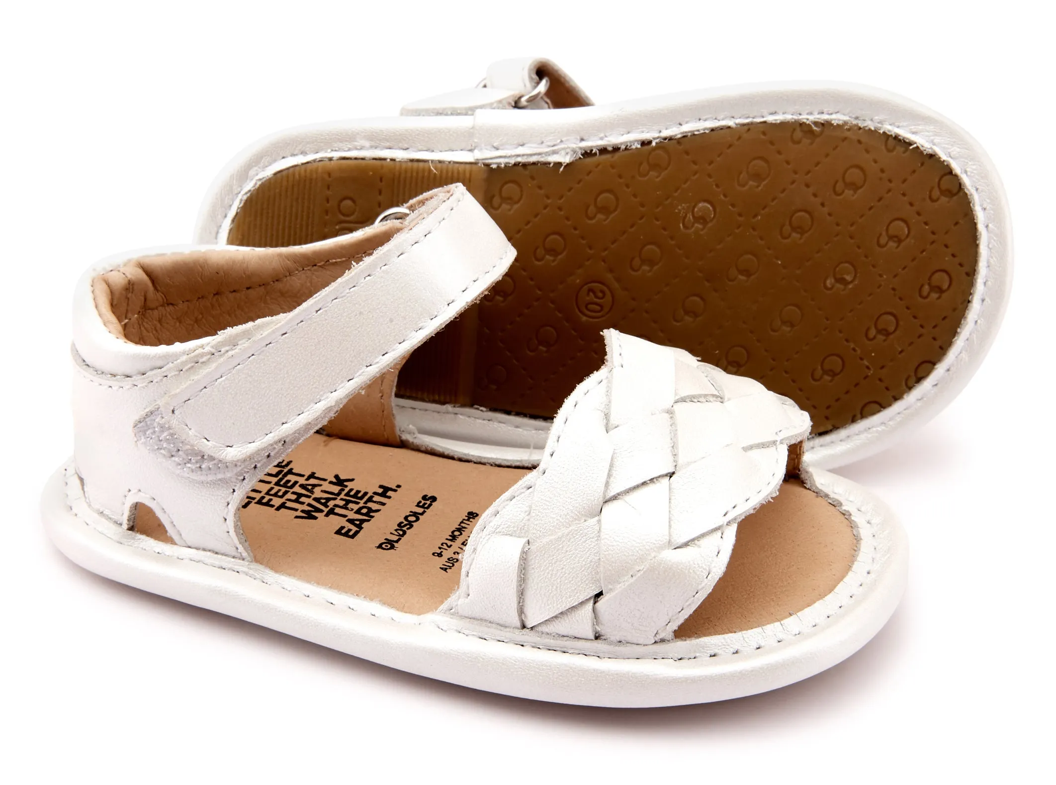 Old Soles Girl's 0047 Platted -Bub Sandals - Nacardo Blanco