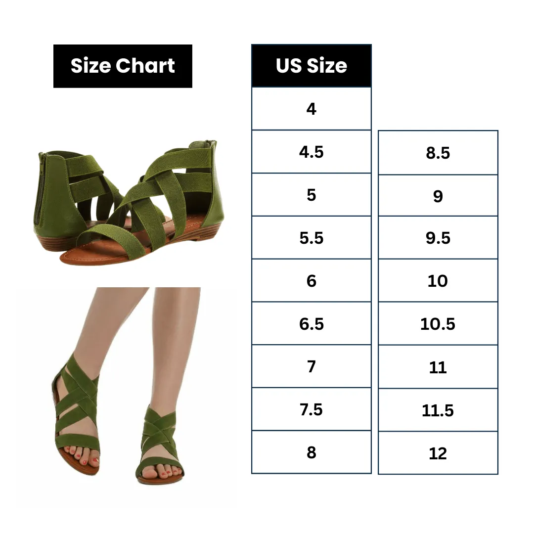 Open Toe Flat Sandals, Flexible Summer Gladiator Shoes for Women