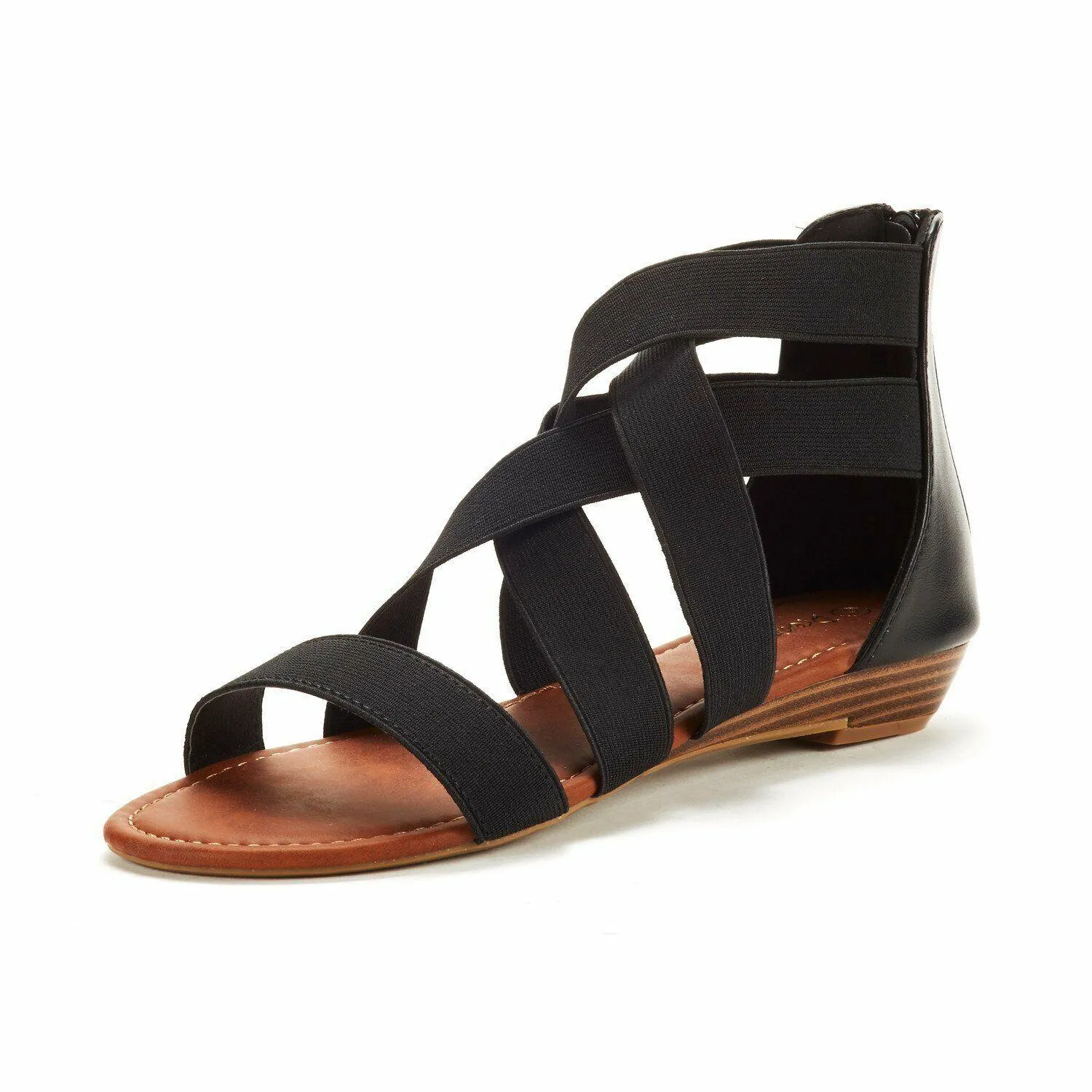 Open Toe Flat Sandals, Flexible Summer Gladiator Shoes for Women