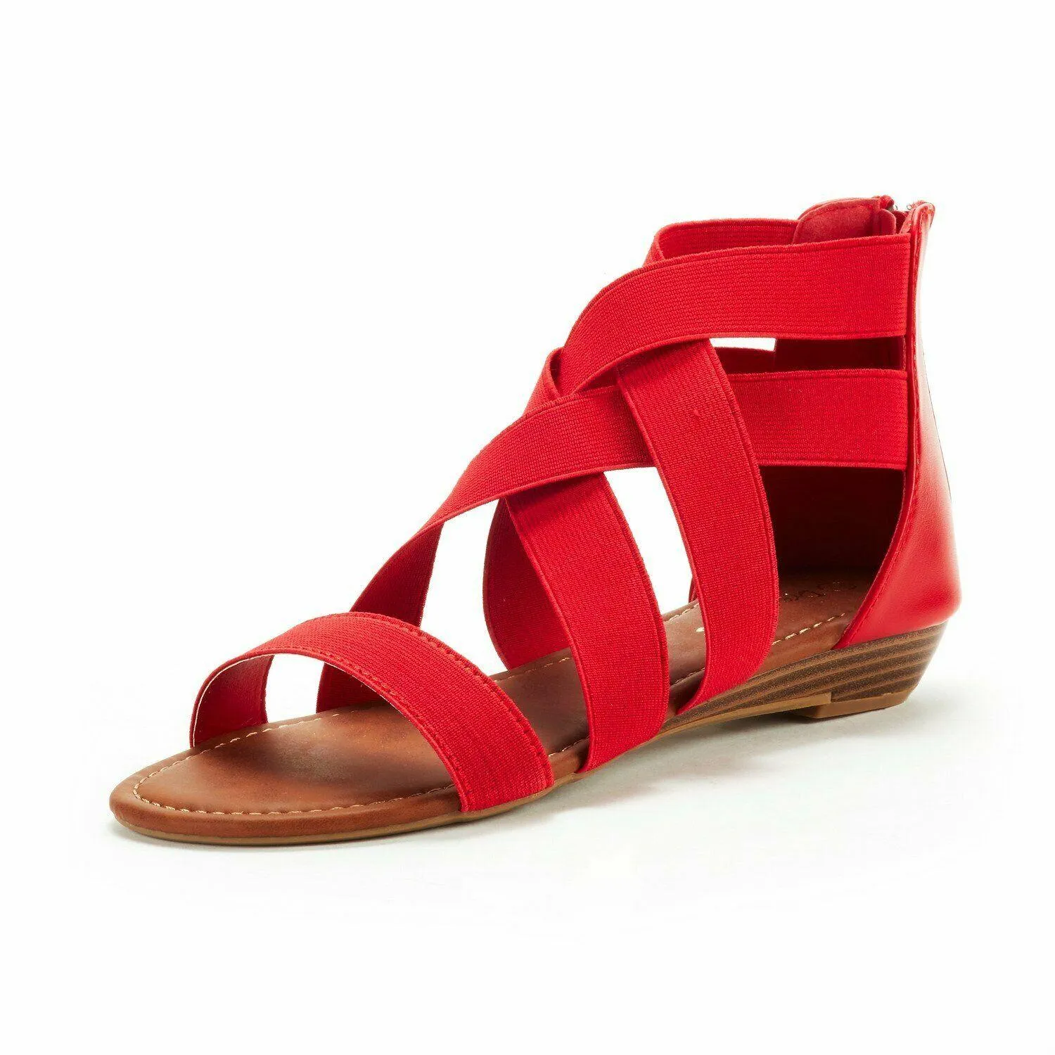 Open Toe Flat Sandals, Flexible Summer Gladiator Shoes for Women