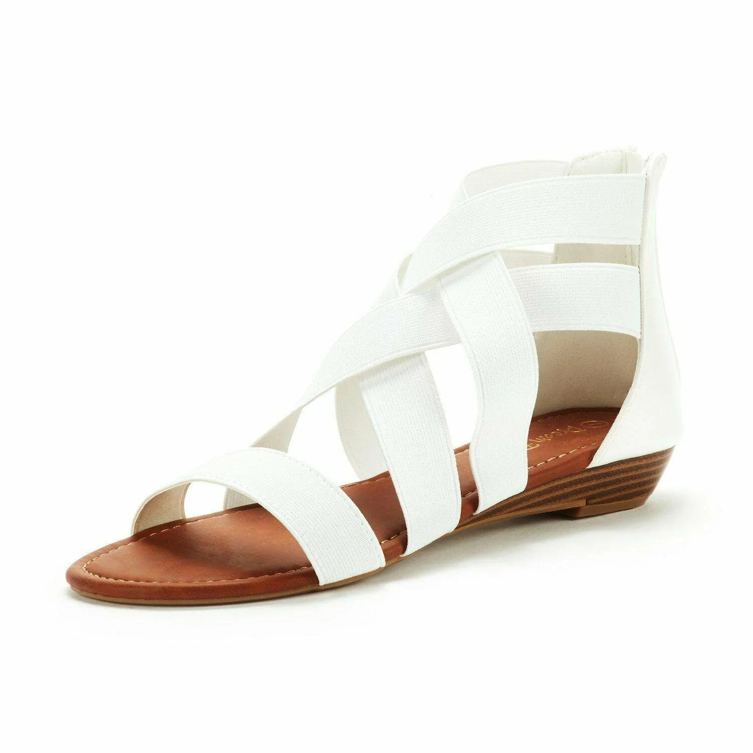 Open Toe Flat Sandals, Flexible Summer Gladiator Shoes for Women