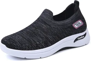 Orthopedic Sneakers for Women Comfort Wear Slip On Walking Shoes Orthowear Ortho Stretch Cushion Shoe Breathable Mesh Orthopedic Sneakers with Arch Support Comfortable