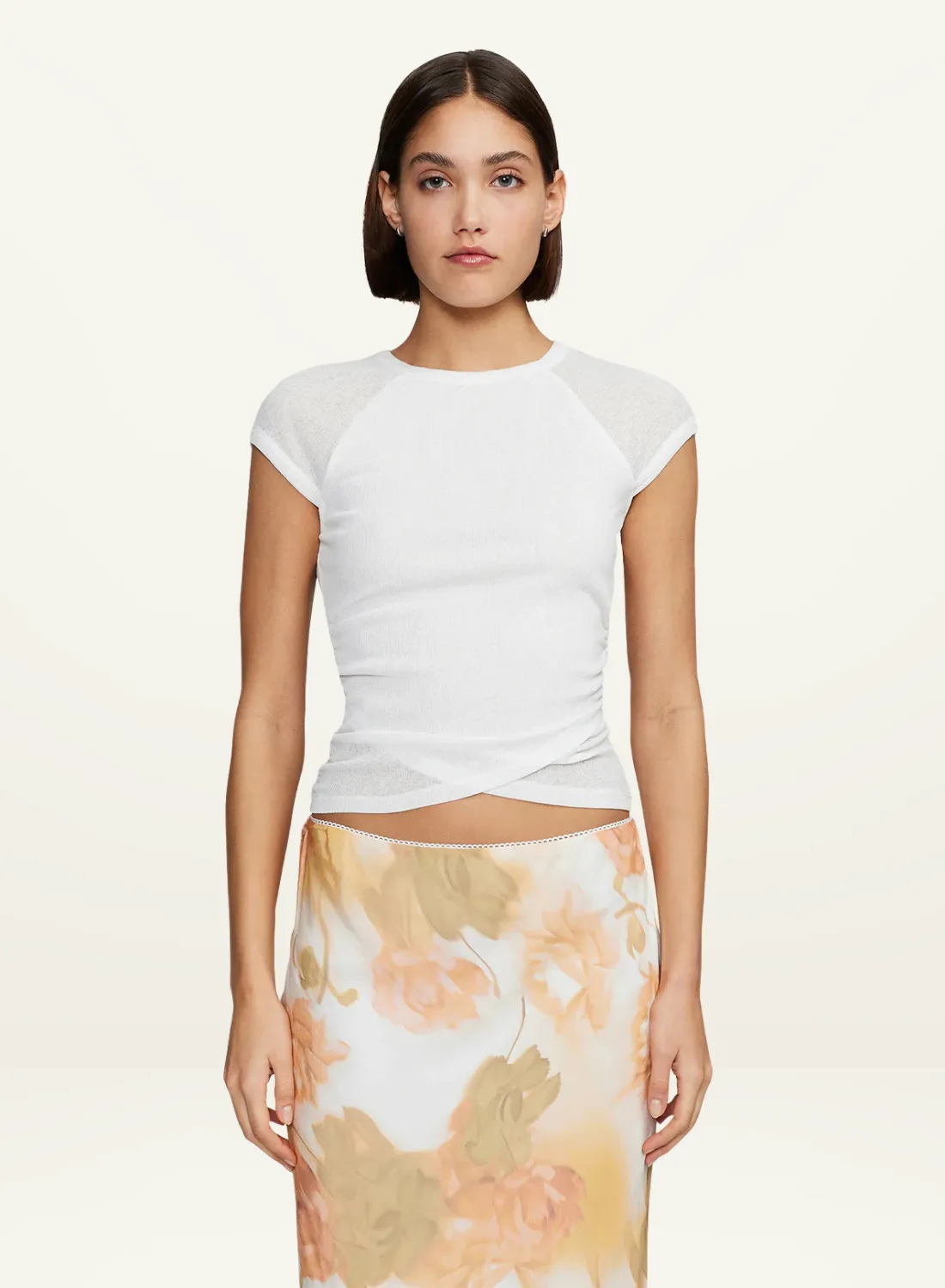 Ownley Sia Bias Skirt in Peachy Garden