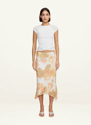 Ownley Sia Bias Skirt in Peachy Garden