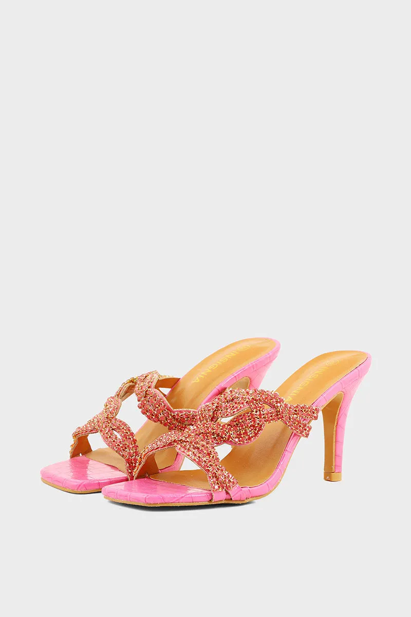 Party Wear Slip On I29204-Peach