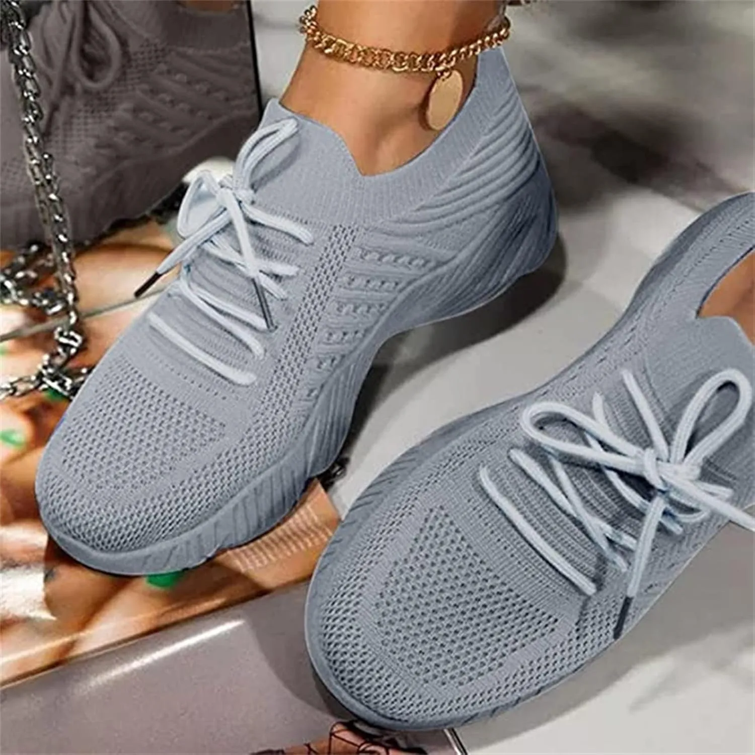 Running Shoes For Women Arch Support Slip on Loafer Shoes Mesh Casual Flat Walking Sneakers Memory Foam Tennis Shoes