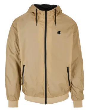 Sand Windbreaker / S Logo Black Embroidered Men