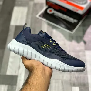 Skecherrs Overhaul Betley Air Cooled Memory Foam “Navy Blue”