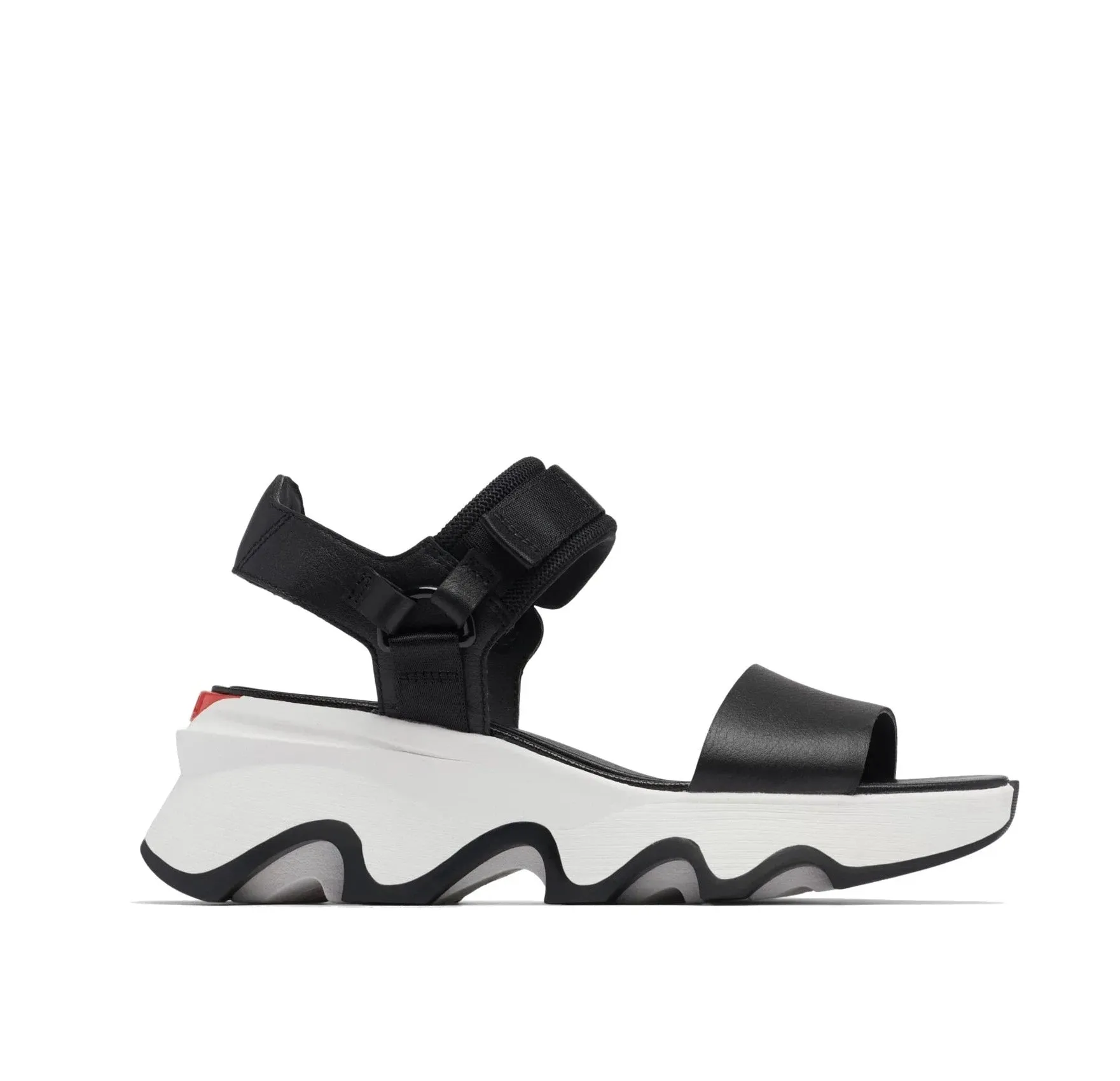 Sorel Women's Kinetic Y-Strap Sandal - Black/Sea Salt