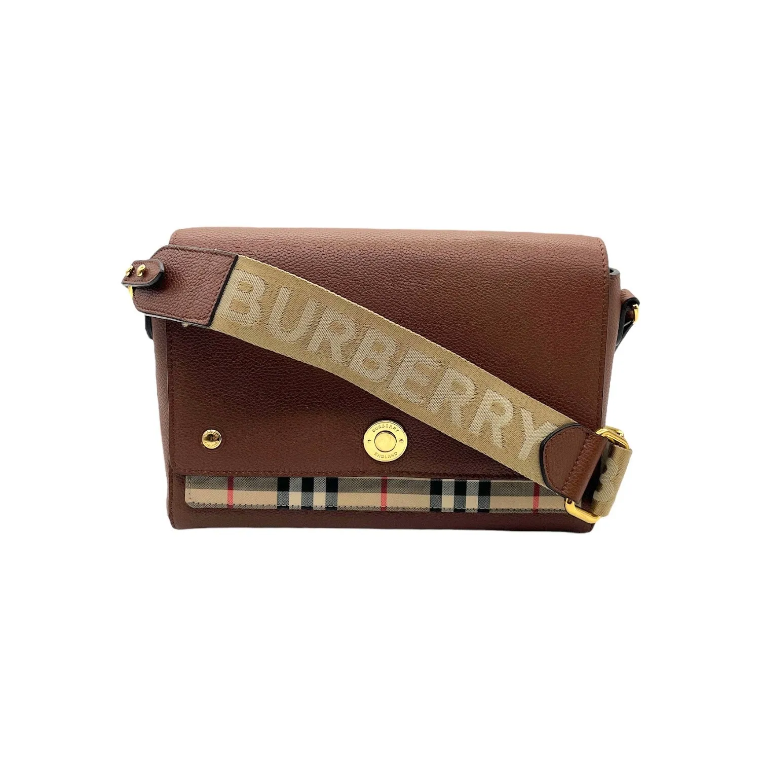 Trendy Inspired Burberry Leather Note Crossbody Bag
