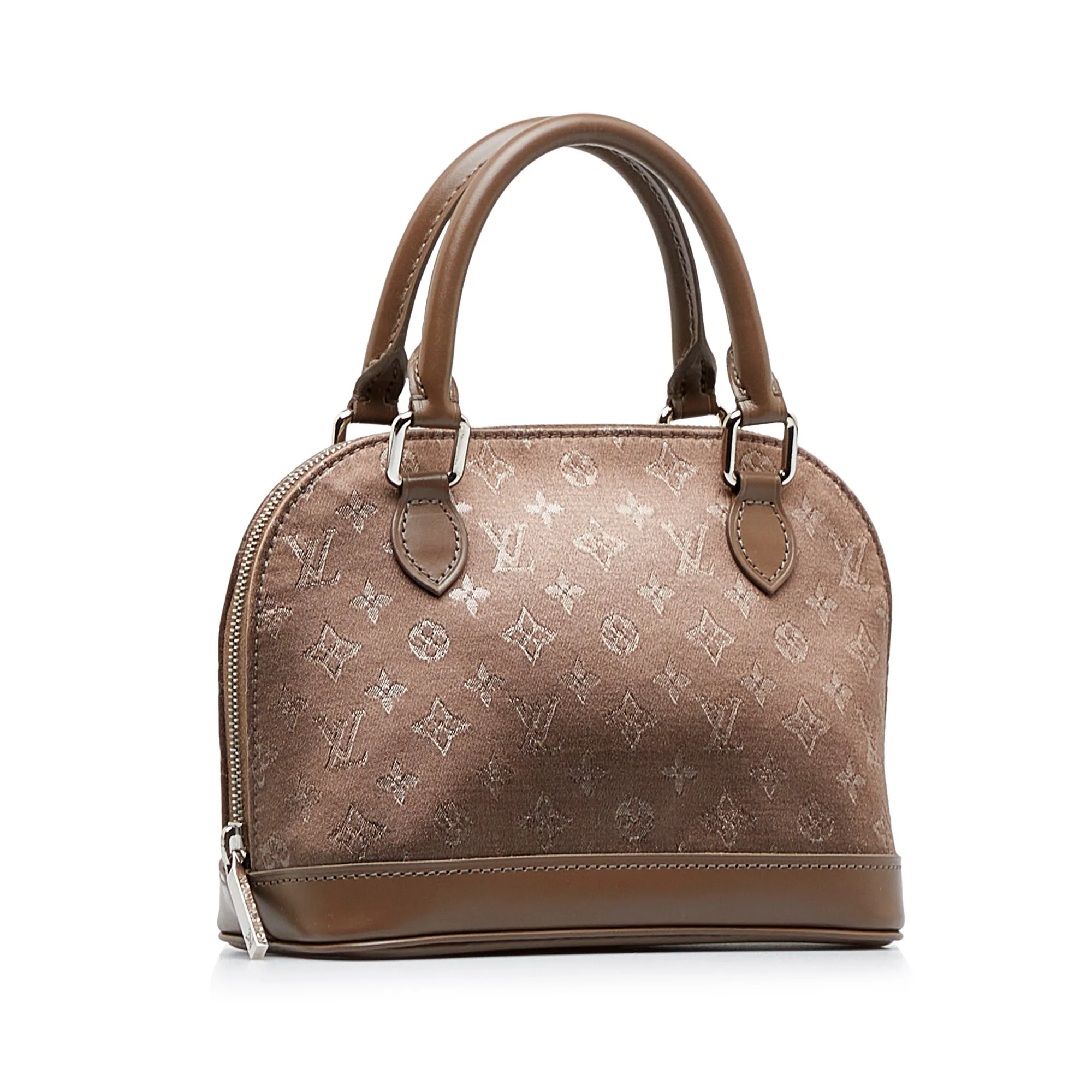 Trendy Inspired Louis Vuitton Alma Mini Brown Monogram Satin