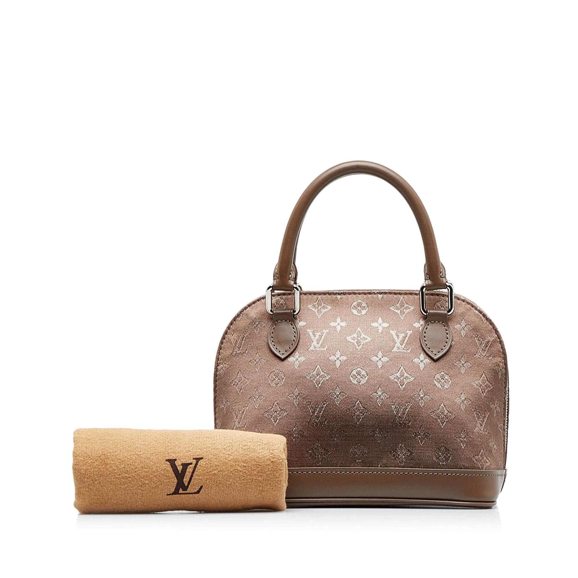 Trendy Inspired Louis Vuitton Alma Mini Brown Monogram Satin