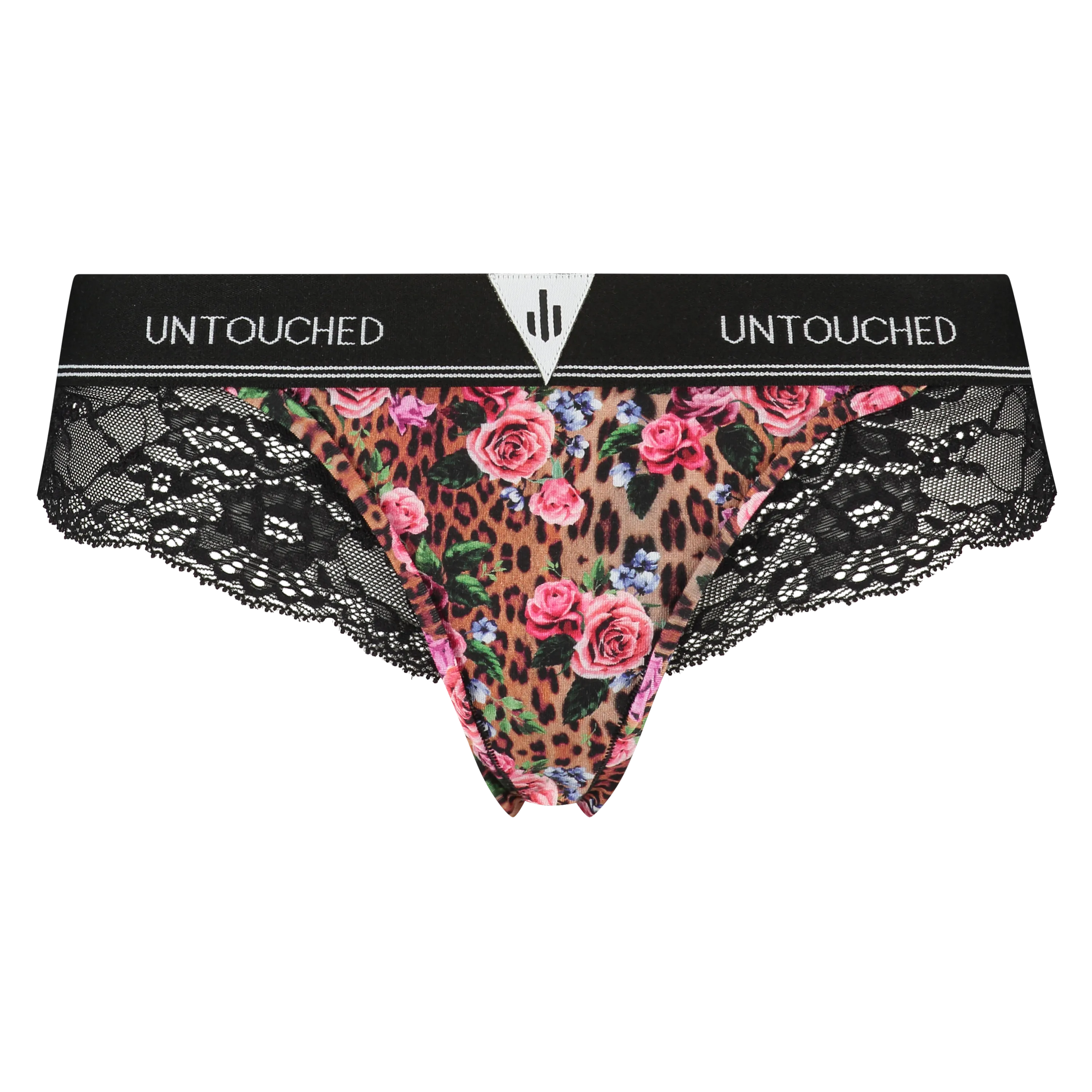 Trendy Leopard Thong met kant