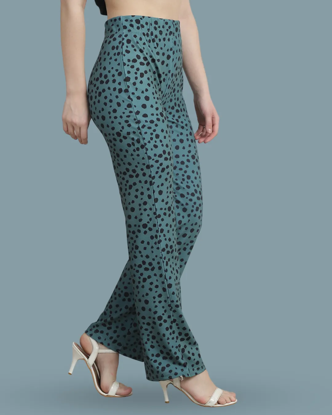 Trendy Turquoise Polka Dot Pant