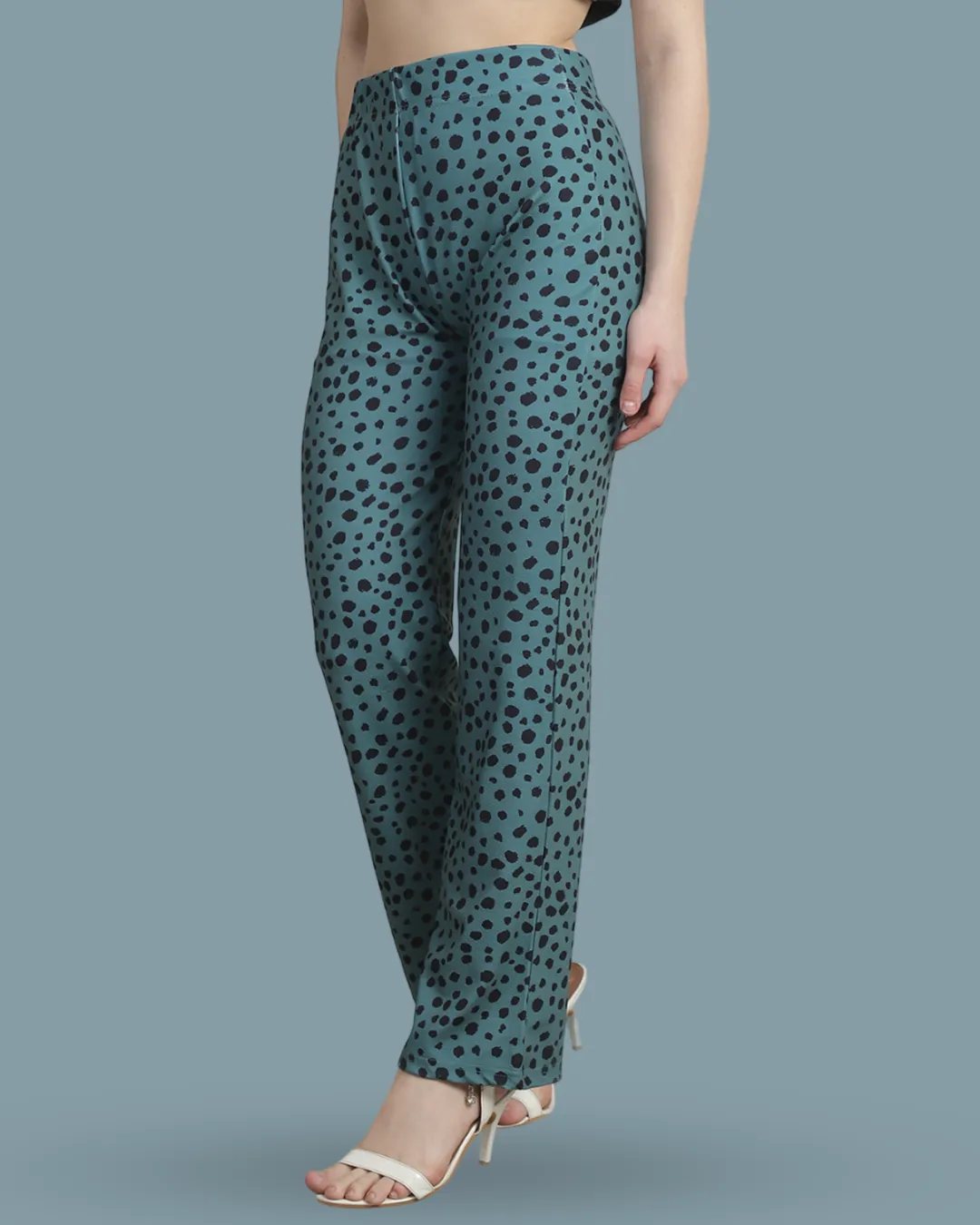 Trendy Turquoise Polka Dot Pant