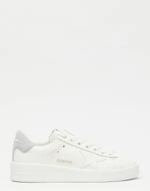 White & Silver Glitter Pure Star Sneakers