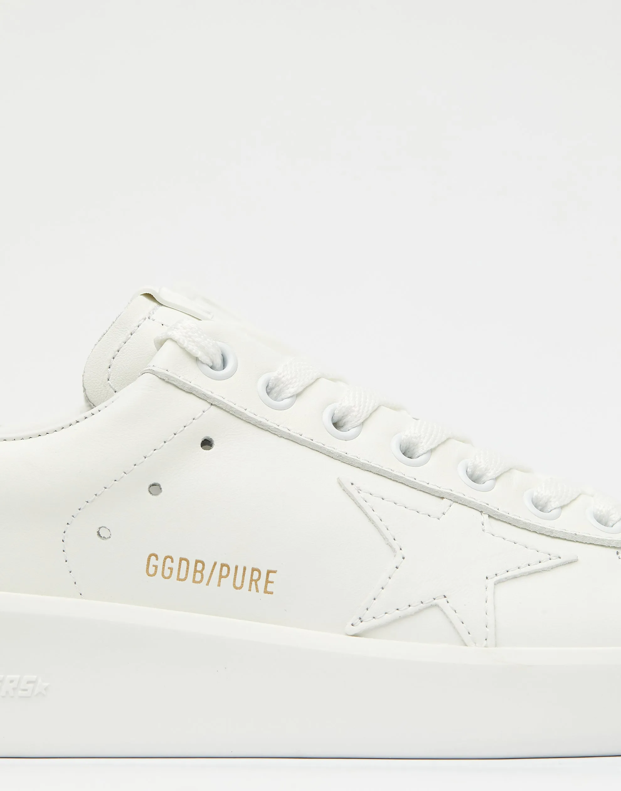 White & Silver Glitter Pure Star Sneakers