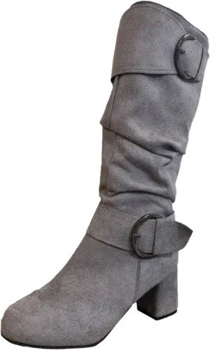 Wide Calf Rain Boots for Women Plus Size Fashion Women Solid Autumn Winter Thick Sole Wedge Boots for Women Wide Calf