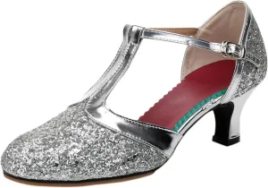 Women Rhinestone Ballroom Dance Shoes Latin Performance Dance Shoes Crock Sandals Women