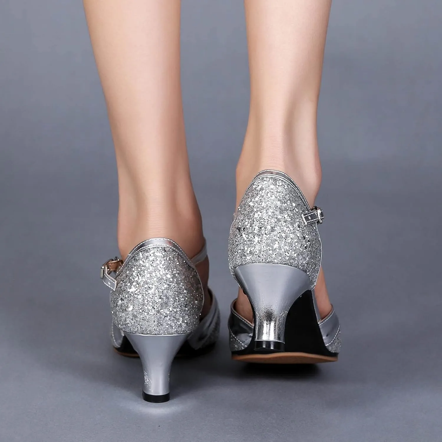 Women Rhinestone Ballroom Dance Shoes Latin Performance Dance Shoes Crock Sandals Women
