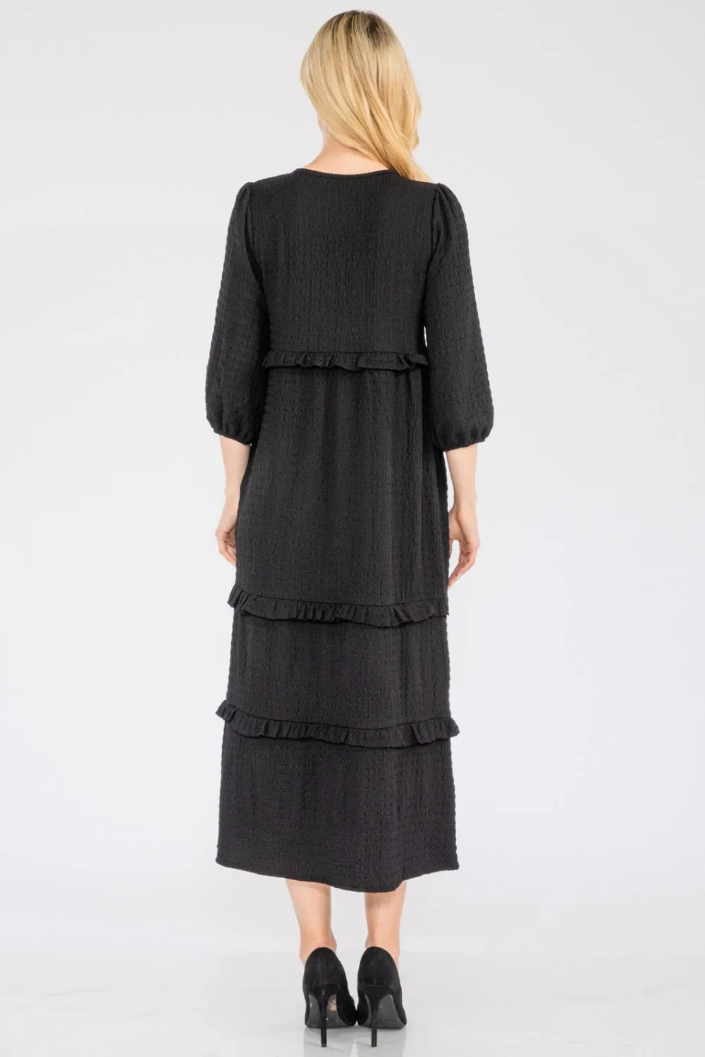 Women's Celeste Full Size Tiered-Ruffle Midi Dress