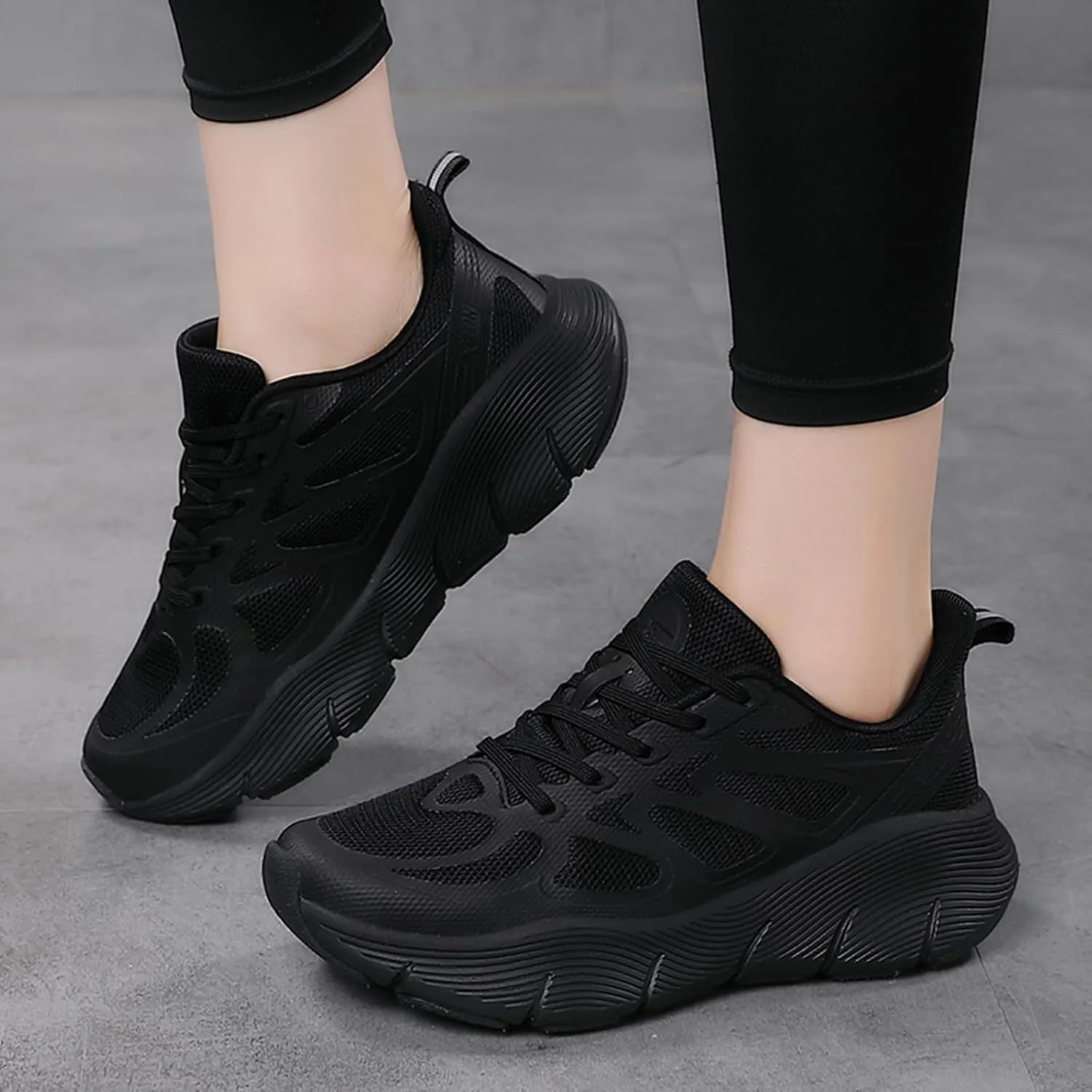 Women's Dance Shoes Mesh Lace up Modern Jazz Shoes Athletic Walking Dance Sneakers