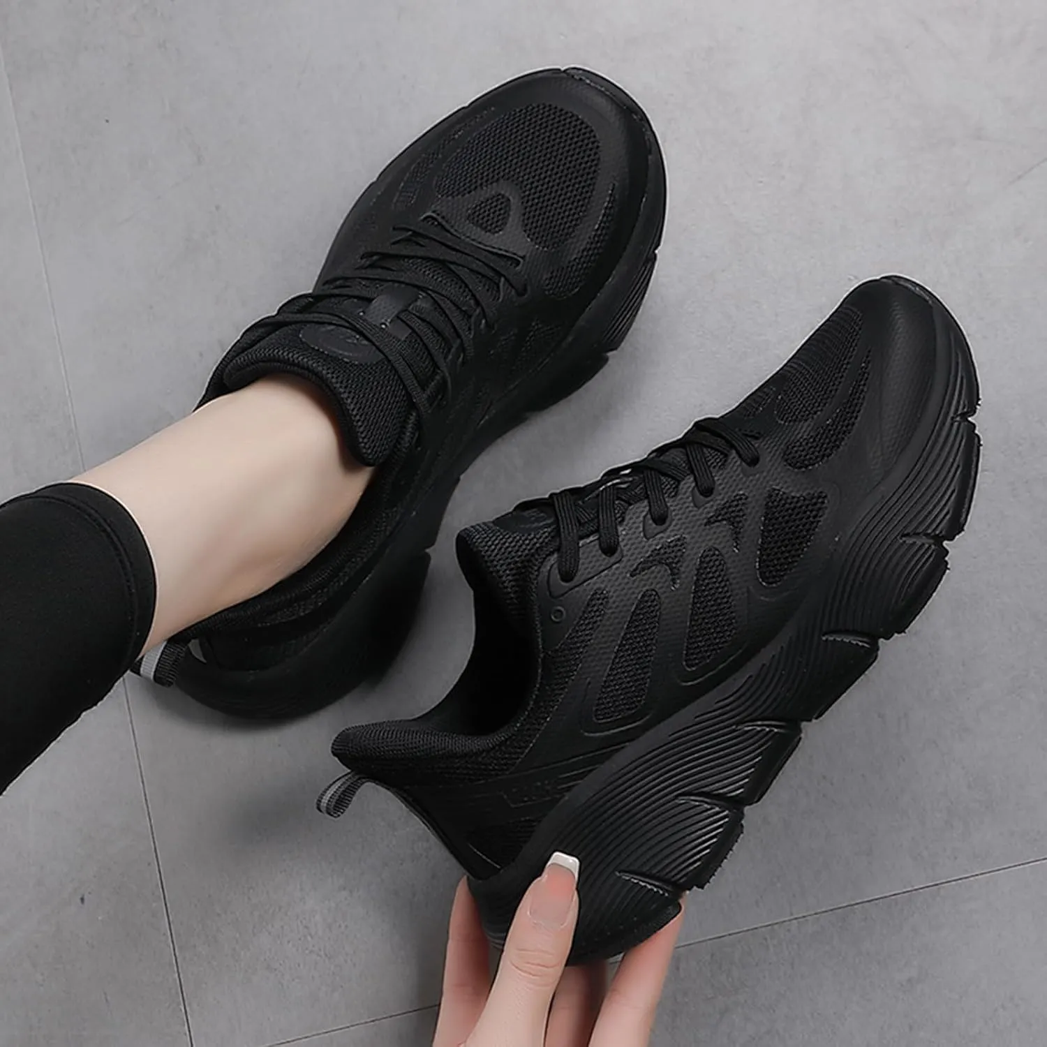 Women's Dance Shoes Mesh Lace up Modern Jazz Shoes Athletic Walking Dance Sneakers
