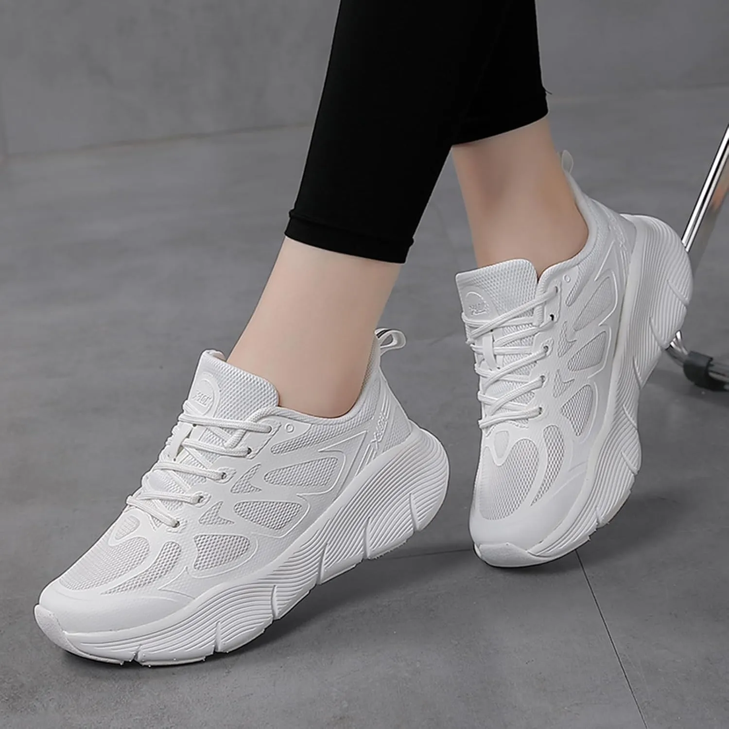 Women's Dance Shoes Mesh Lace up Modern Jazz Shoes Athletic Walking Dance Sneakers