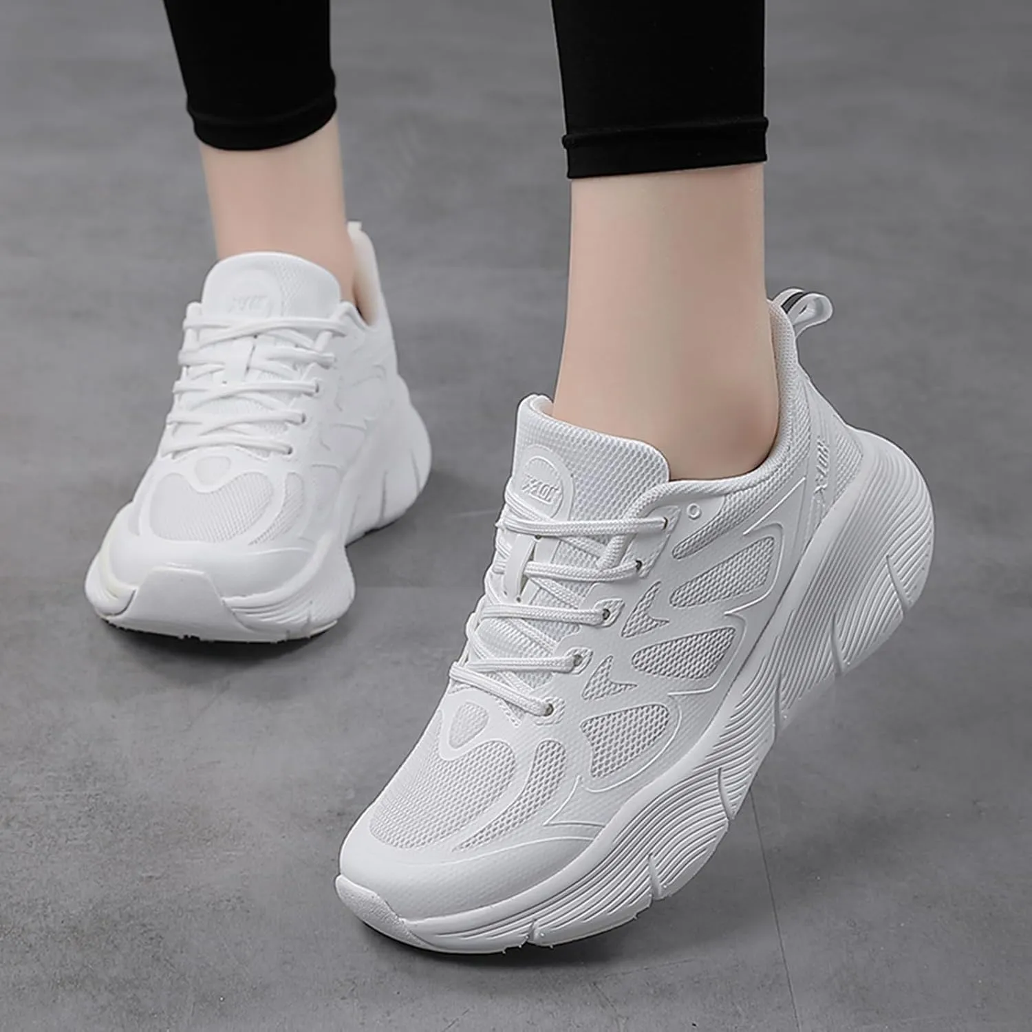 Women's Dance Shoes Mesh Lace up Modern Jazz Shoes Athletic Walking Dance Sneakers