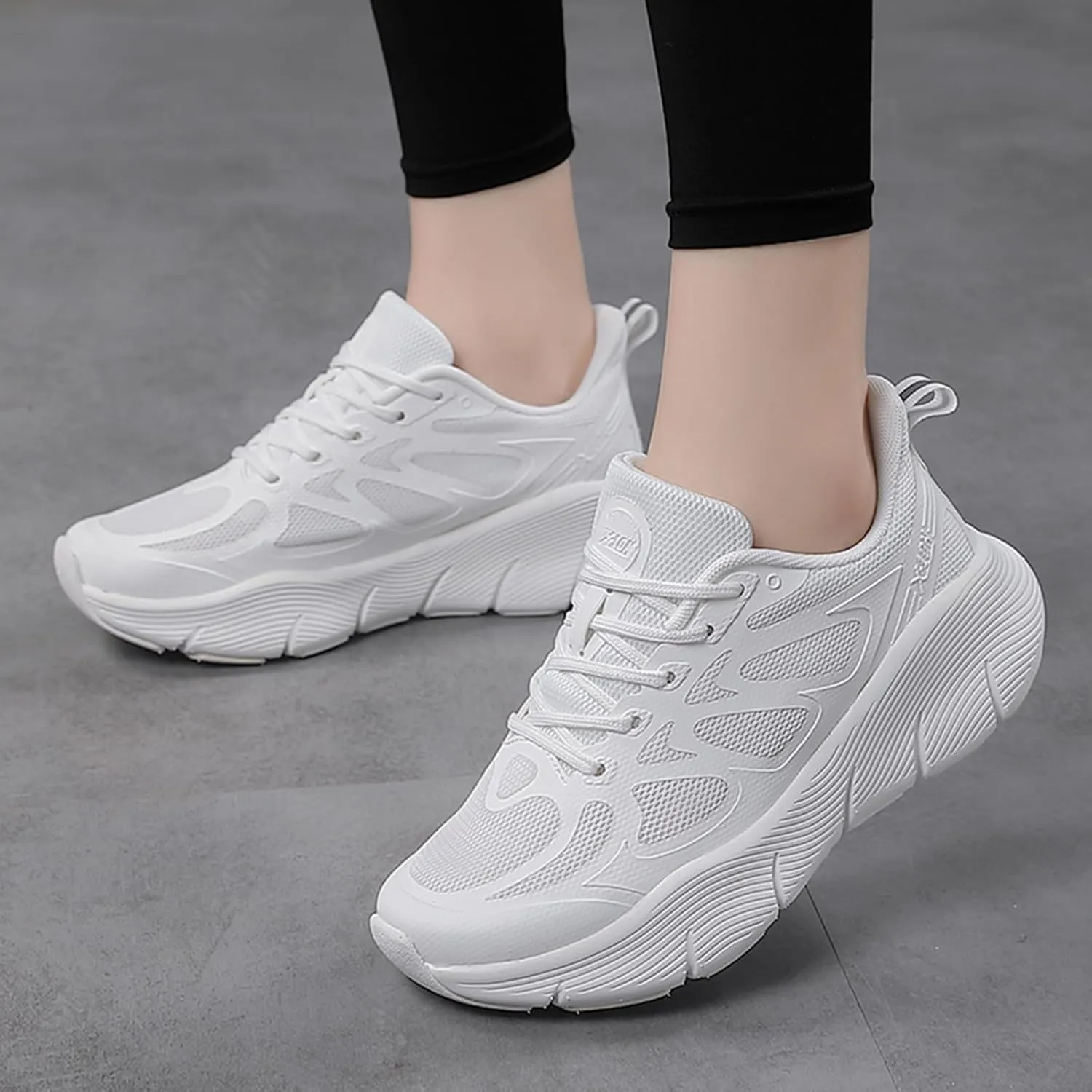 Women's Dance Shoes Mesh Lace up Modern Jazz Shoes Athletic Walking Dance Sneakers