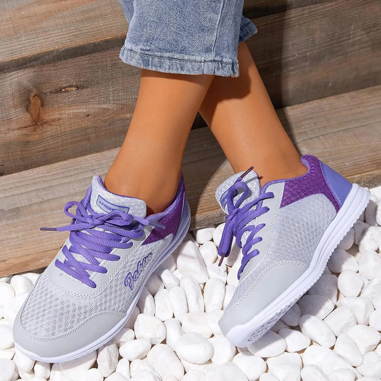 Women's Lace Up Walking Running Shoes Tennis Casual Mens Running Shoes Gym Woman Shoes Casual Platform Sneakers Slip On Tennis Shoe Trainers Shoe