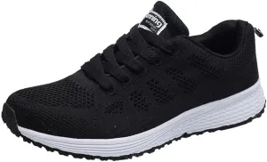 Womens Lace Up Walking Shoes Memory Foam Lightweight Comfort Tennis Shoes Womens Sport Women's Shoes Casual White Sneakers Steel Toe Tennis Shoe Trainers Shoe