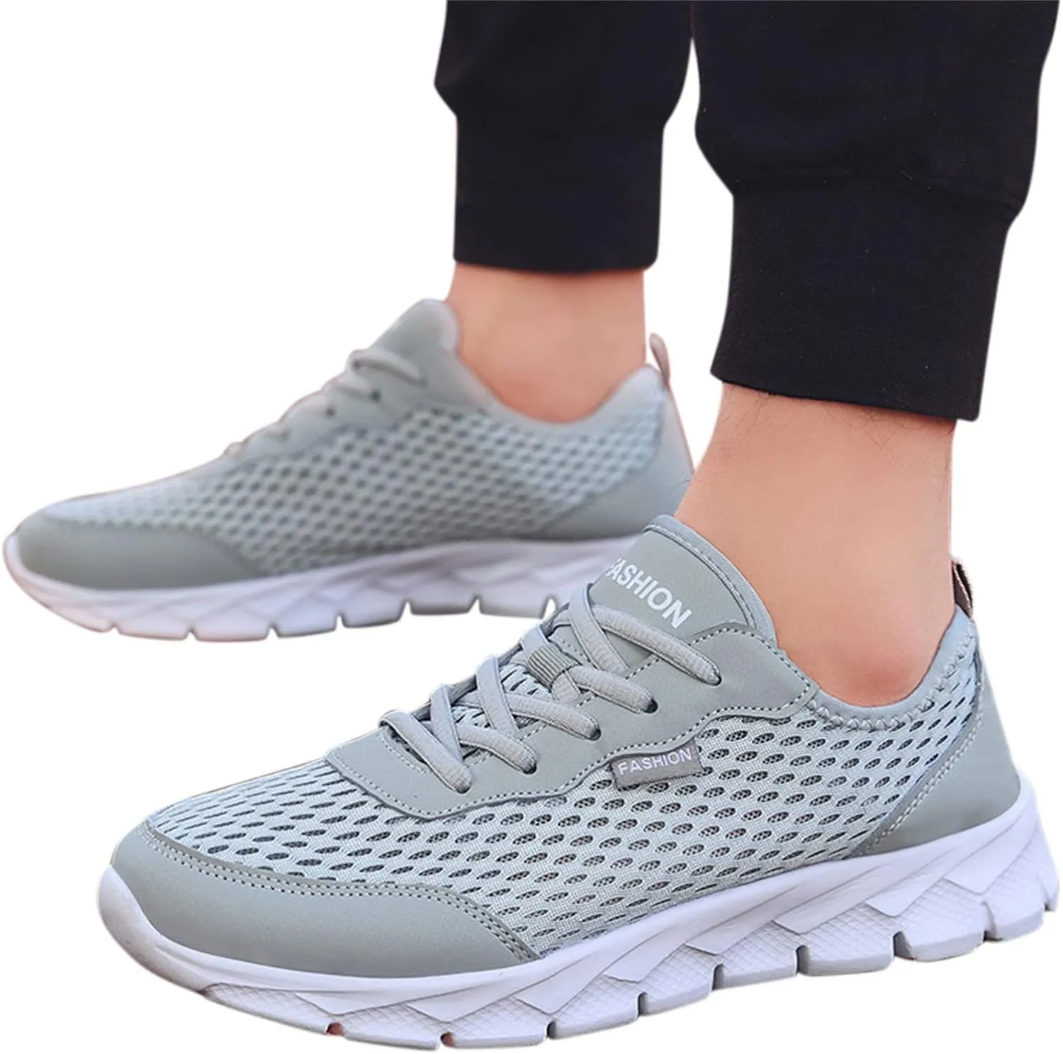 Womens Sneakers Air Cushion Running Shoes Lace Up Tennis Shoes Womens Mesh Dressy Casual Shoes Men's Fashion Sneakers Red Tennis Shoe Trainers Shoe