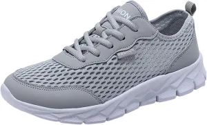 Womens Sneakers Air Cushion Running Shoes Lace Up Tennis Shoes Womens Mesh Dressy Casual Shoes Men's Fashion Sneakers Red Tennis Shoe Trainers Shoe