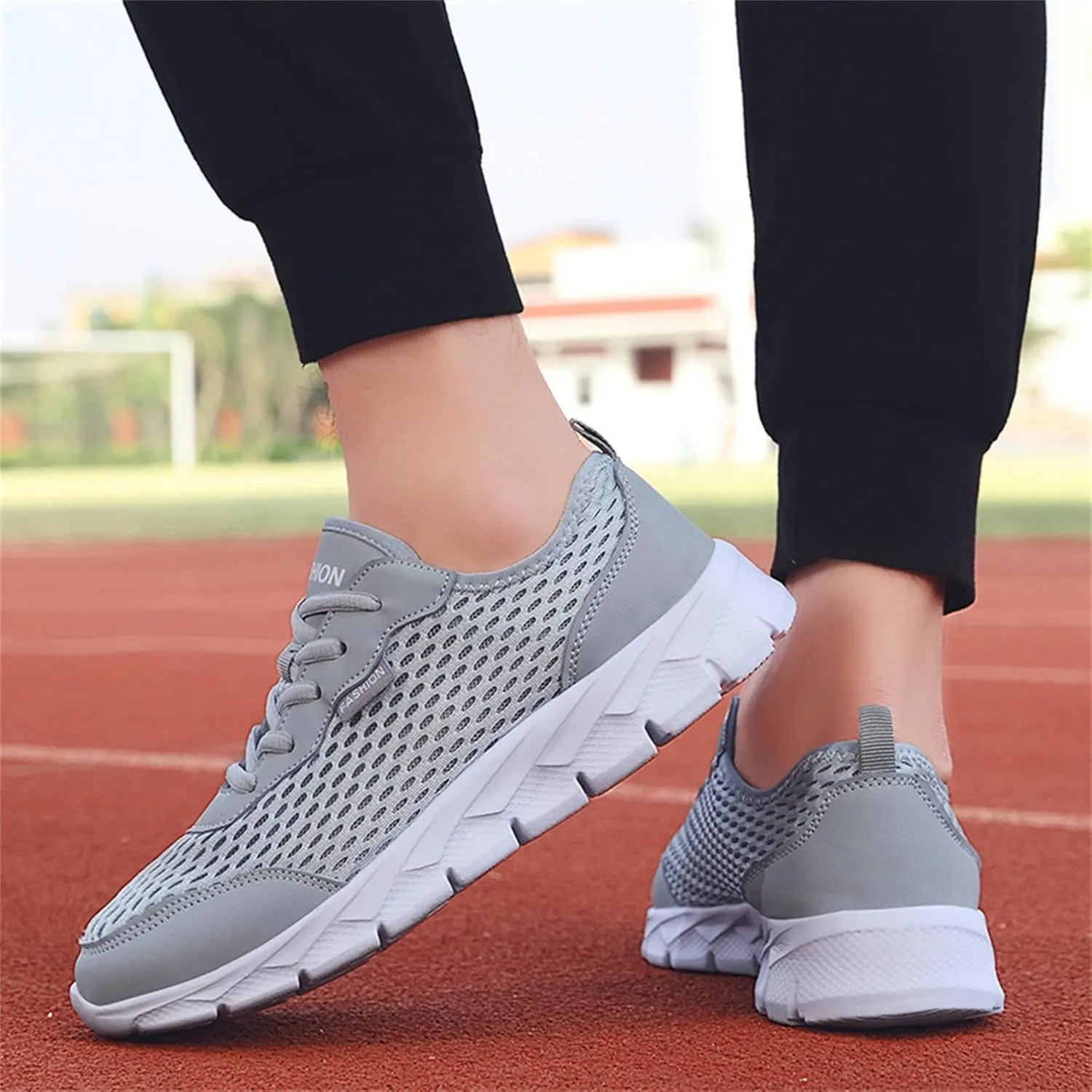 Womens Sneakers Air Cushion Running Shoes Lace Up Tennis Shoes Womens Mesh Dressy Casual Shoes Men's Fashion Sneakers Red Tennis Shoe Trainers Shoe