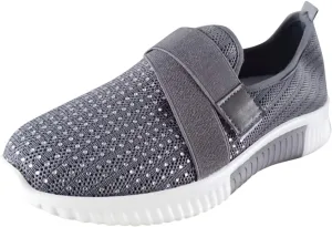 Womens Walking Shoes with Arch Support Soft Slip on Athletic Sneakers Comfortable Lightweight Orthopedic Sneakers