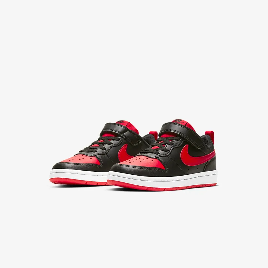 Younger Kids / PS Nike Court Borough Low 2 "Breds" (White/Black/University Red)(BQ5451-007)